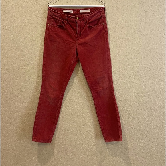 Pilcro The Letterpress Script Coduroy Cropped Skinny Pants - Picture 2 of 10